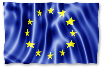Das Bild zeigt eine Flagge der Europäischen Union.