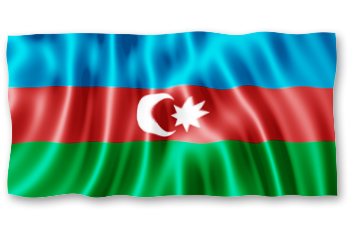 Die Grafik zeigt die Flagge der Republik Aserbaidschan.