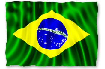 Die Grafik zeigt die Flagge Brasiliens.