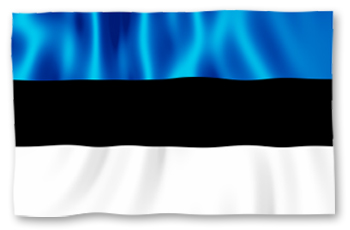 Die Grafik zeigt die Flagge von Estland.