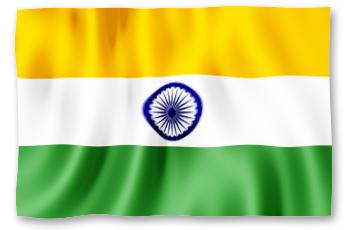 Die Grafik zeigt die Flagge Indiens.