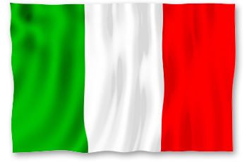 Die Grafik zeigt die Flagge Italiens.