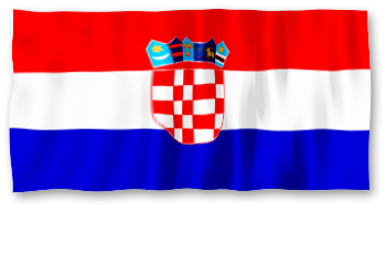 Die Grafik zeigt die Flagge Kroatiens.