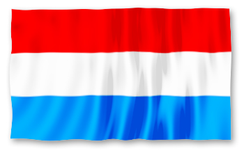 Die Grafik zeigt die rot-weiß-blau quergestreifte Flagge von Luxemburg.