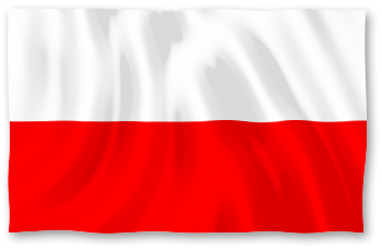Die Grafik zeigt die weiß-rote Flagge Polens.