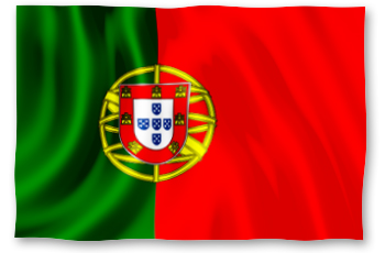Die Grafik zeigt die grün-rote Flagge Portugals.