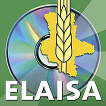 Logo ELAISA - CD mit Weizenzeichnung davor