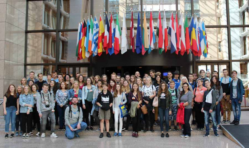 Gruppenfoto im Rat der Europäischen Union (Gebäude Justus Lipsius)
