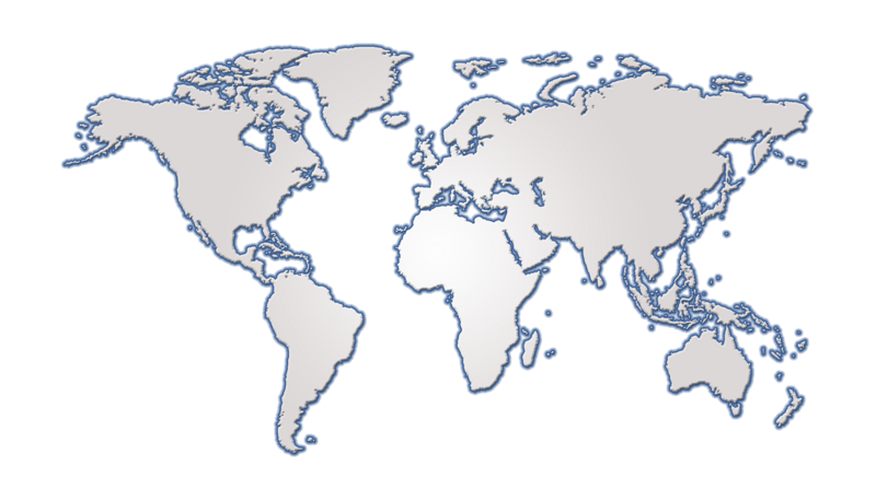 Die Grafik zeigt eine stilisierte Weltkarte.