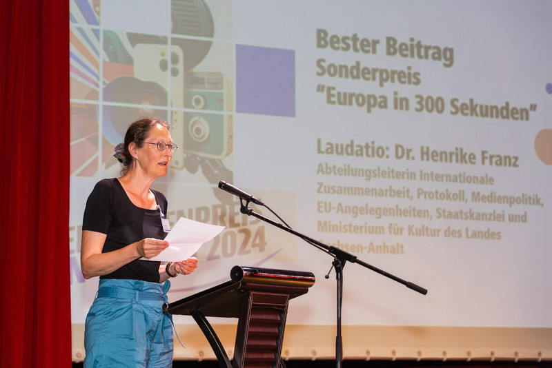 Laudatio für den Sonderpreis "Europa in 300 Sekunden" von Frau Dr. Henrike Franz