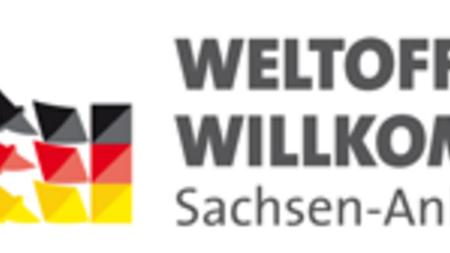 Logo weltoffen willkommen Sachsen-Anhalt