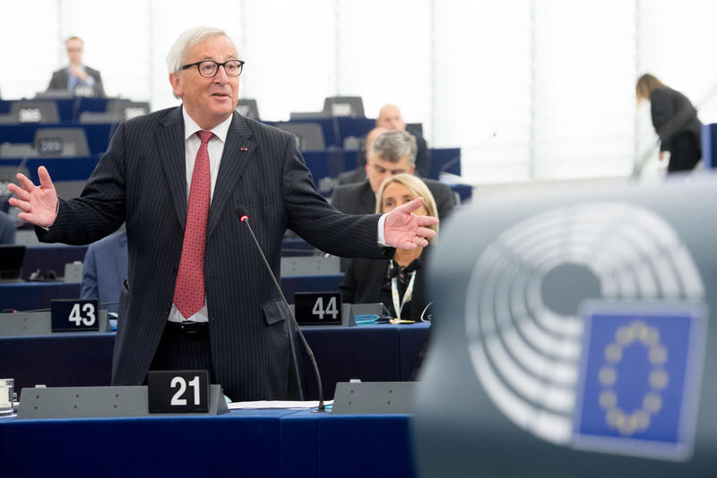 Kommissionspräsident Juncker beim Europäischen Parlament in Straßburg am 23.10.2018